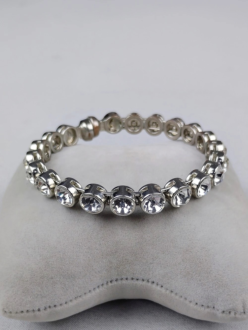 Silver Crystal Tennis Bracelet.